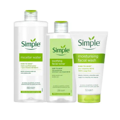 Simple soin du visage, crème hydratante légère